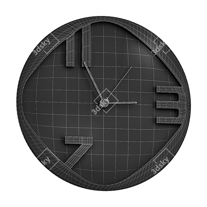 Modern Wall Clock Decor, 3D 3D model image 3