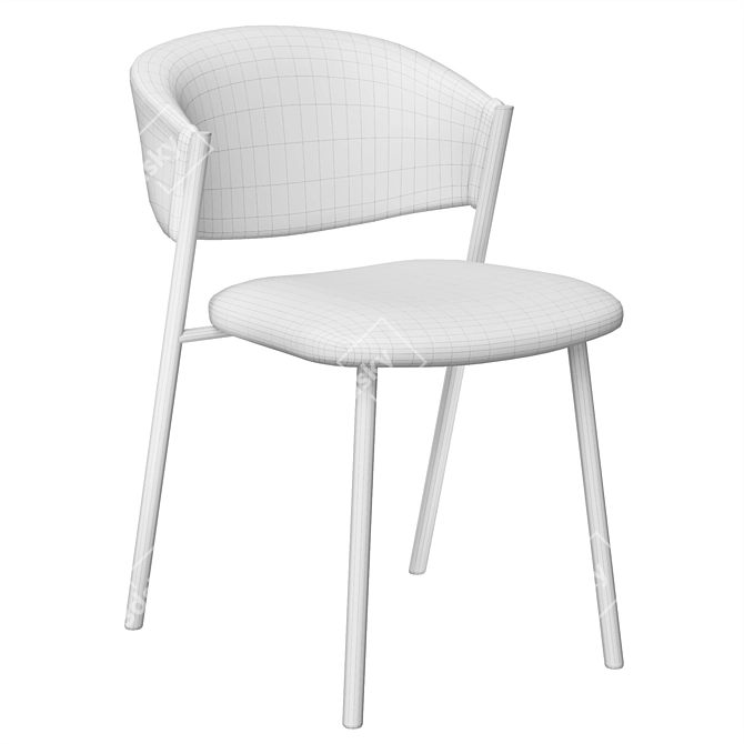 Rupert Chair in Customizable Colors 3D model image 7