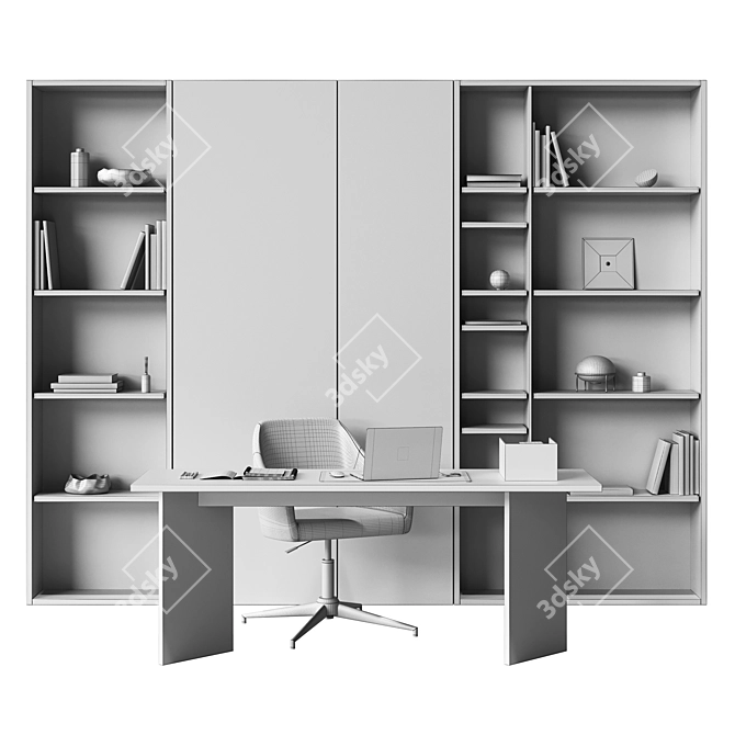 Workspace Shelving Wall Solution 3D model image 6