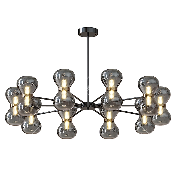 Elegant Prosper Chandelier Light 3D model image 1