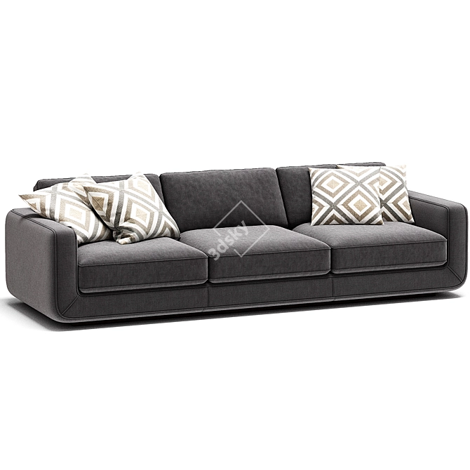 Elegant SOSPIRO Sofa Riva 1920 3D model image 2