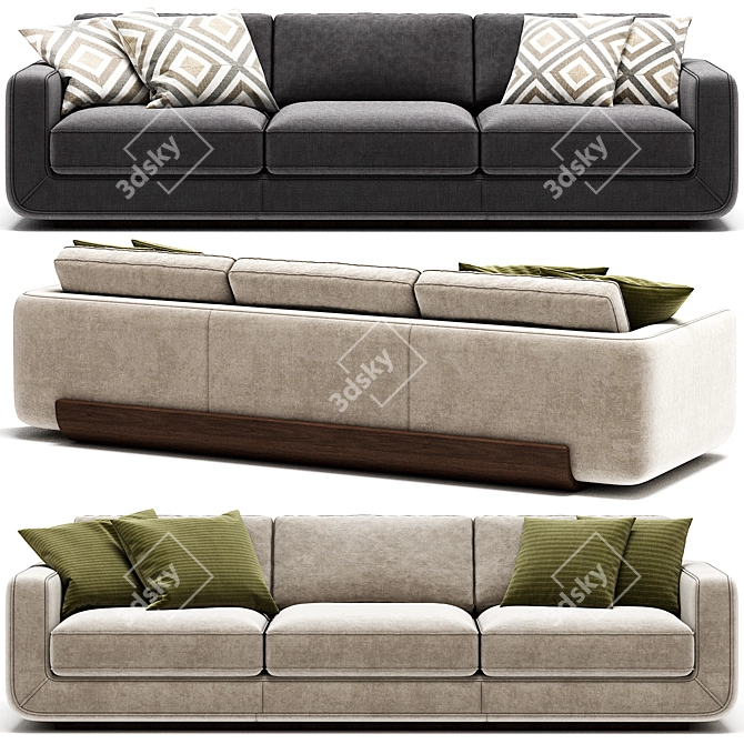 Elegant SOSPIRO Sofa Riva 1920 3D model image 4