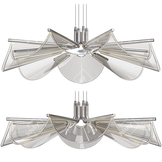 Sleek Pendant Light Model for Visuals 3D model image 1