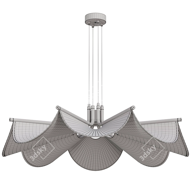 Sleek Pendant Light Model for Visuals 3D model image 3