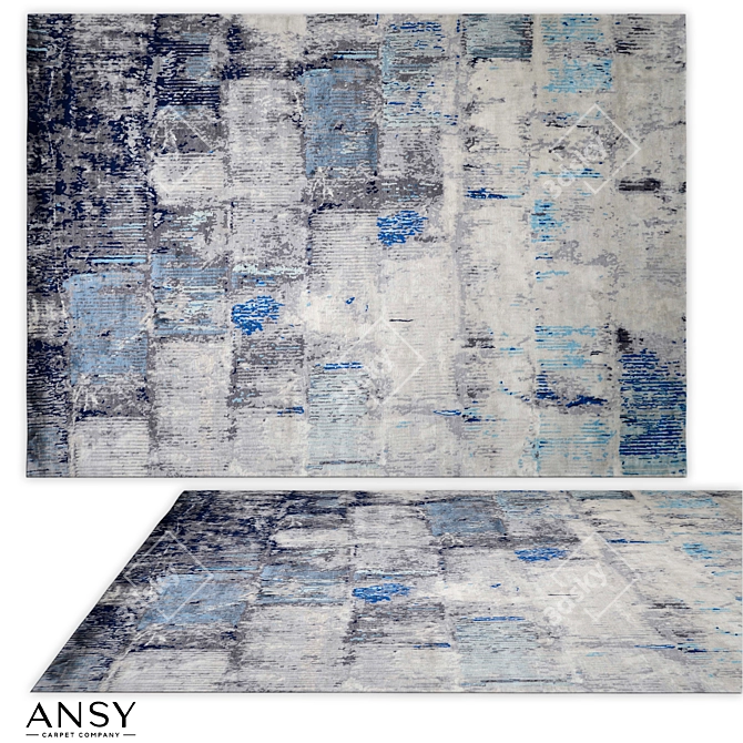 Handmade ANSY Modern Collection Rug 3D model image 1