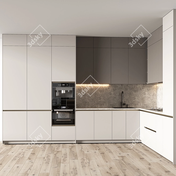 Modern Kitchen 88 3D Model 3D model image 3