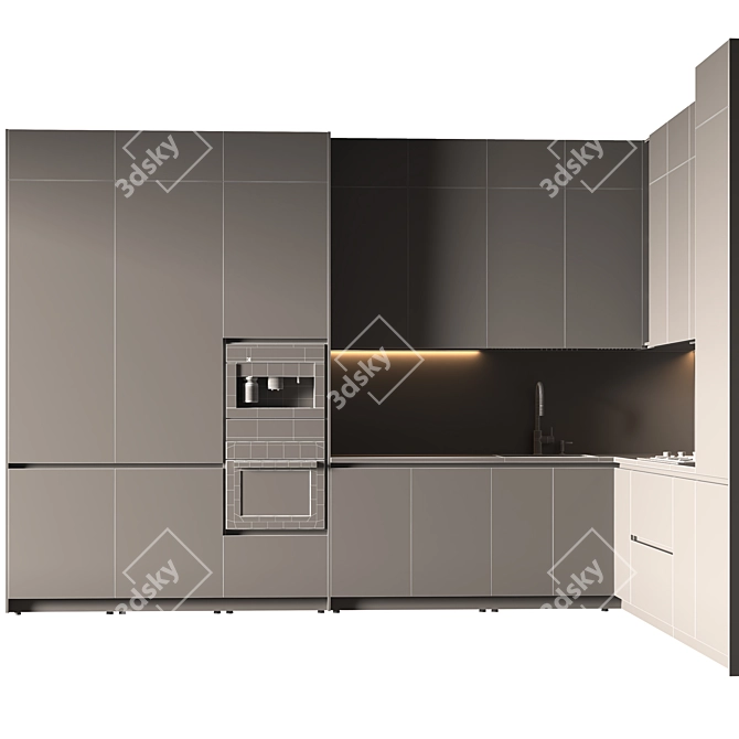 Modern Kitchen 88 3D Model 3D model image 7