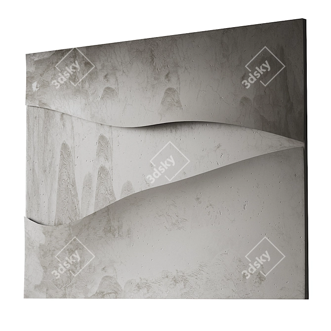 Geometric Relief Wall Panel 3D model image 4