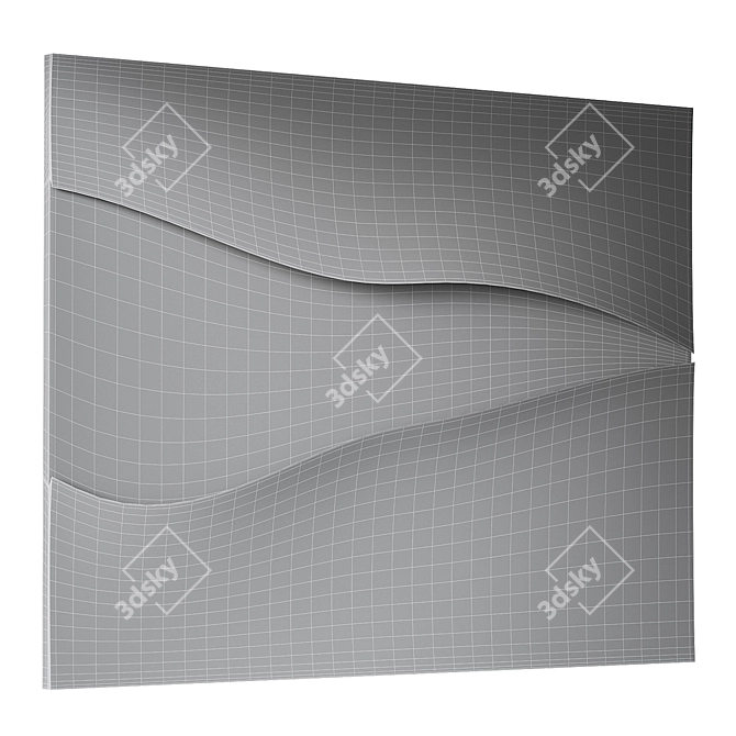 Geometric Relief Wall Panel 3D model image 5