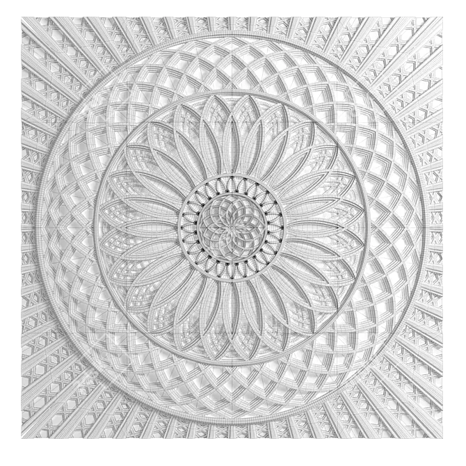 Mandala Wall Panel Shangrila 3D model image 2