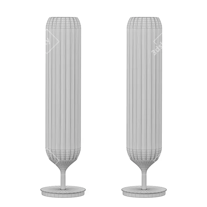 Sleek Pod Table Light 3D model image 2