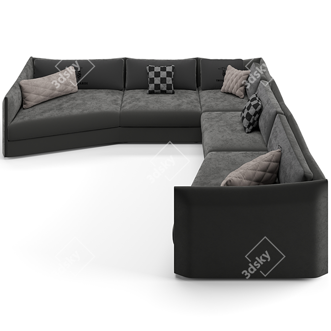 Trussardi Maryl Sofa 337cm Luxury 3D model image 5