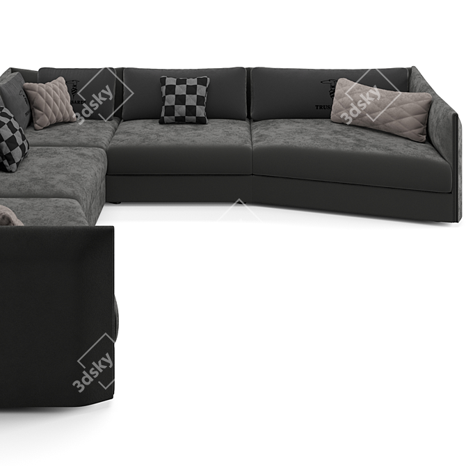 Trussardi Maryl Sofa 337cm Luxury 3D model image 6