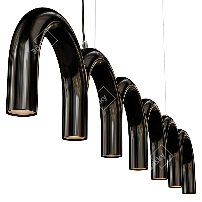 Modern Hanging Lamp Oblure from 3DDD 3D model image 2