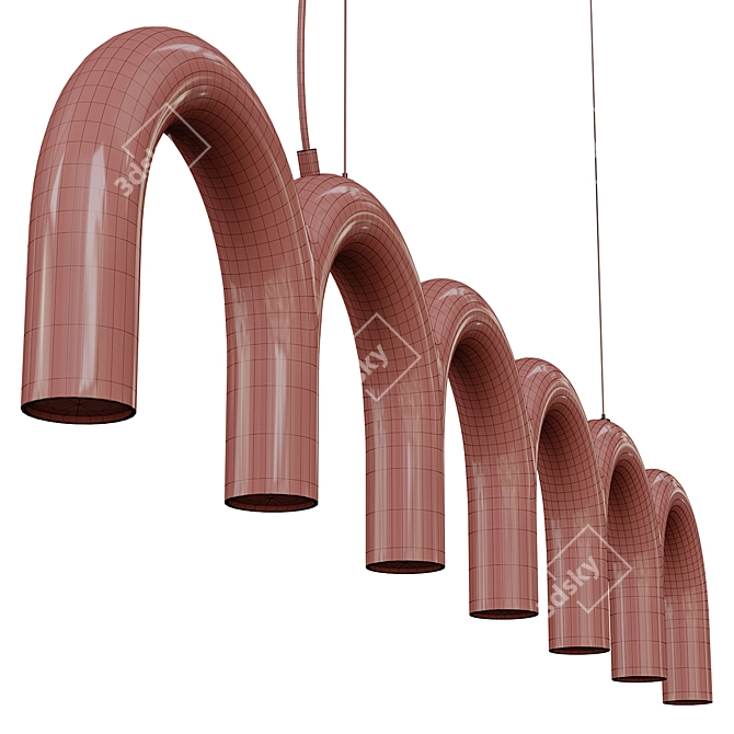 Modern Hanging Lamp Oblure from 3DDD 3D model image 4