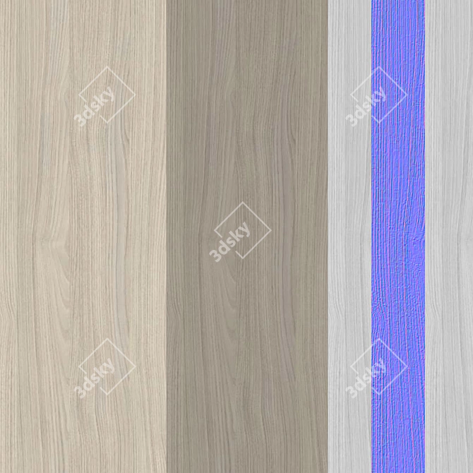 Seamless Wood Texture Set 3D model image 2