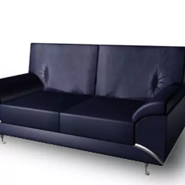 Title: Modern Two-Seater Sofa 3D model image 1 
