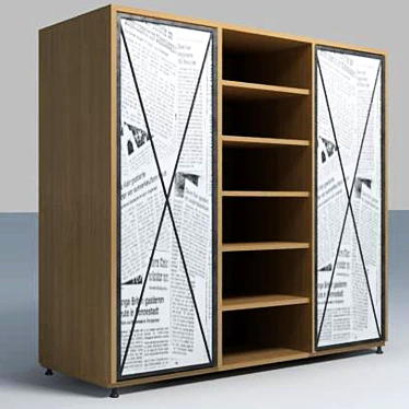 Teenage Bookshelf Cabinet 3D model image 1 