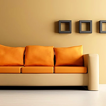 Elegant Comfort: V-Ray Sofa 3D model image 1 