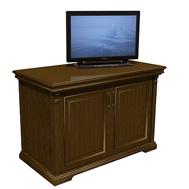 bedside table with TV 3D model image 1 