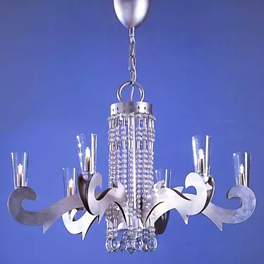 Elegant Crystal Chandelier 3D model image 1 