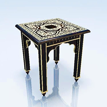 Syrian-inspired Arabic Stool 3D model image 1 