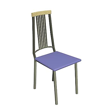 Metal Nickel Chair: Sleek and Sturdy 3D model image 1 