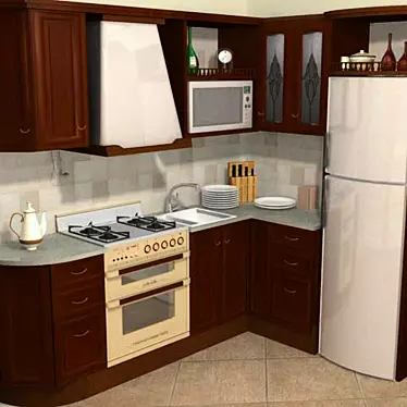 the built-in kitchen