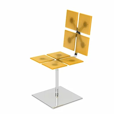 Title: Sleek Square Chair 3D model image 1 