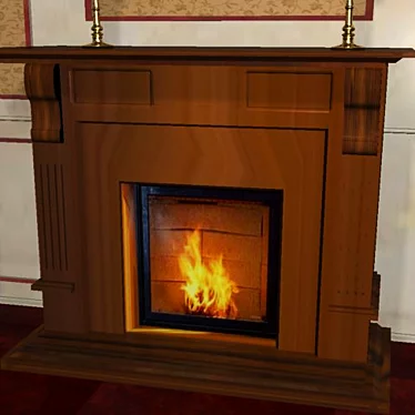 Cozy Hearth: The Perfect Fireplace 3D model image 1 