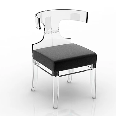 Crystal Clear Textured Chair 3D model image 1 