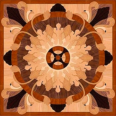 Elegant Art Parquet Design 3D model image 1 