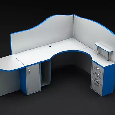 Minimalist Office Table 3D model image 1 