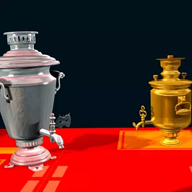 Russian Traditional Samovars 3D model image 1 