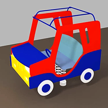 KSIL Kids' Rocking Chair: Fun on Wheels! 3D model image 1 