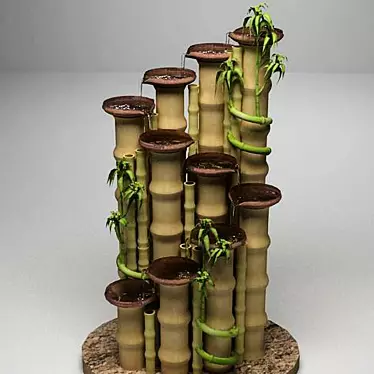 Bamboo Bliss: Decorative Fountain 3D model image 1 