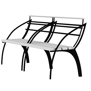 St. Petersburg-inspired Urban Bench 3D model image 1 