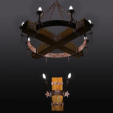 Chandelier and wall brackets