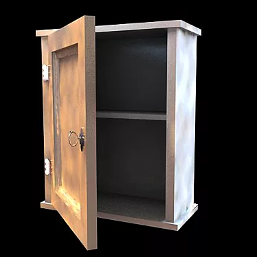 Chrome Handled Cabinet 3D model image 1 