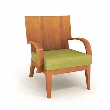 3D Max Armchair: Textured Design 3D model image 1 