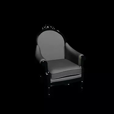 Classic Style Chair with Intricate Ornament 3D model image 1 