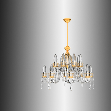 Classic Crystal Chandelier 3D model image 1 