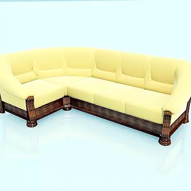 Cozy Comfort: GRAND Soft Corner 3D model image 1 