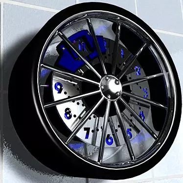 Revolutionary Wheel Clock 3D model image 1 