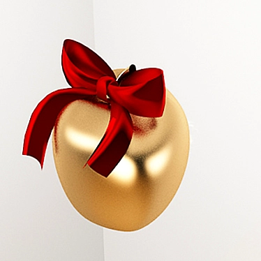 Golden Apple: A Shining Delight 3D model image 1 