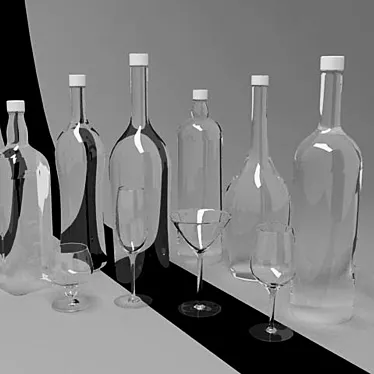 Bottle & Glasses