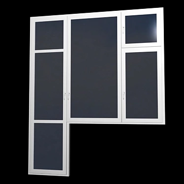 Modern 3D Balkonnoe Window 3D model image 1 