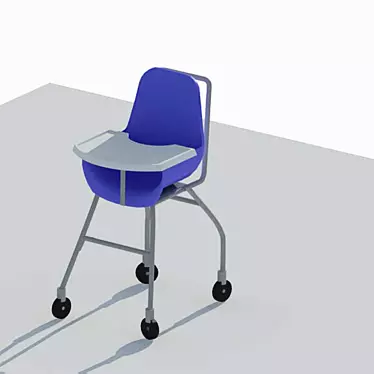 Rolling Fast Food Feeding Chair 3D model image 1 