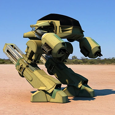 ED 209 Robot: Movie-Inspired 3D model image 1 