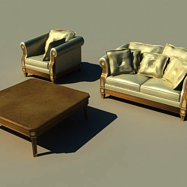 Luxurious Upholstered Furniture Set by Angelo Cappellini 3D model image 1 